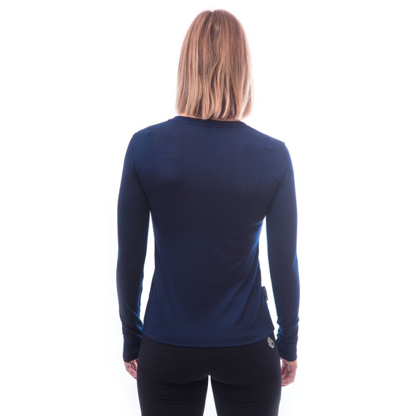 SENSOR MERINO ACTIVE FOX dámské triko dl.rukáv deep blue XL - Barva: modrá, Velikost: XL