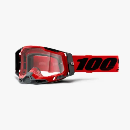 Sjezdové brýle 100% RACECRAFT 2  Clear Lens - červené