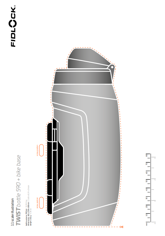 Fidlock TWIST SET LÁHEV TMAVÁ 590ml - ZÁKLADNA NA RÁM