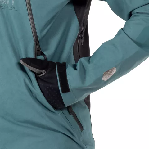 LEATT nepremokavá bunda MTB HydraDri 5.0 Teal - Varianta: S / US38 / EU48