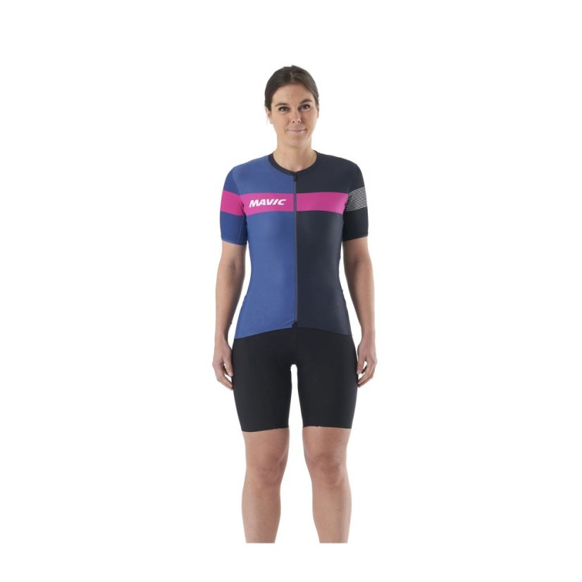 MAVIC DÁMSKÝ DRES S KRÁTKÝM RUKÁVEM KSYRIUM PRO DEEP BLUE (T000596) - Veľkosť: XS
