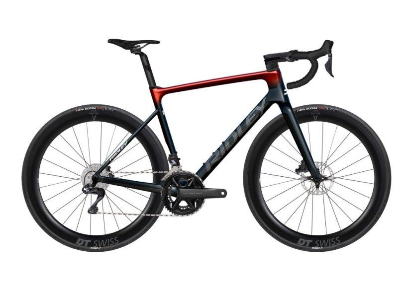 RIDLEY kolo FALCN Ultegra Di2 UD Carbon/Candy Red Metallic/Silver M - Velikost: M