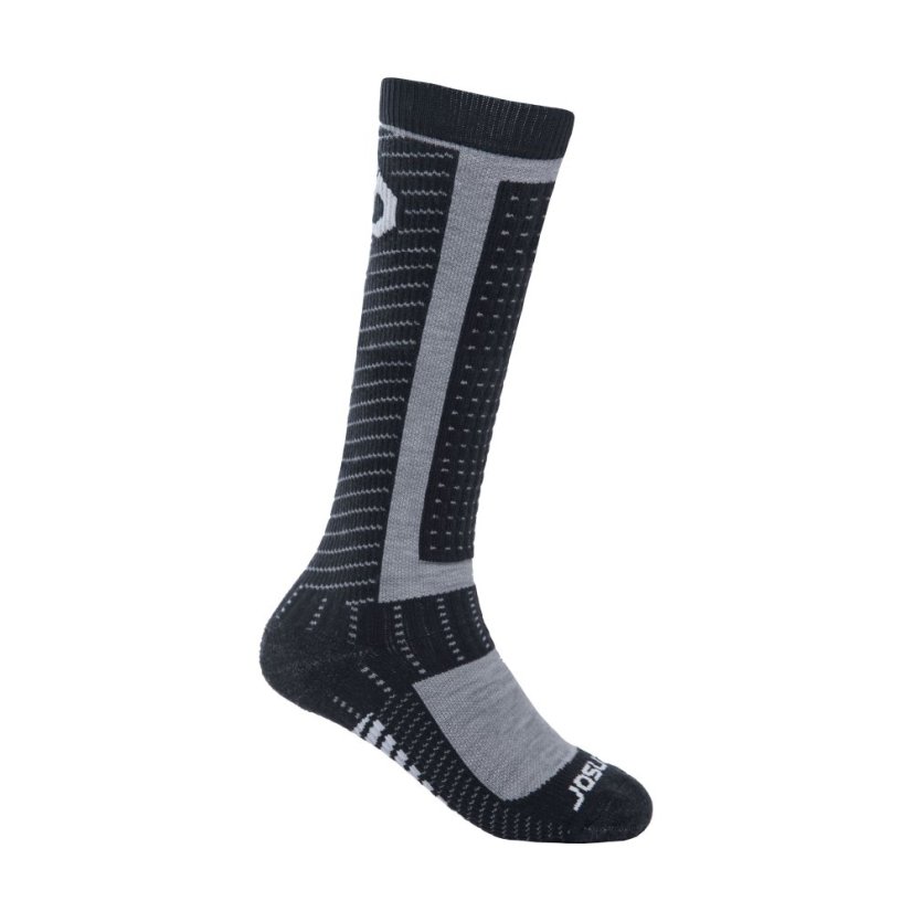 SENSOR PONOŽKY PRO MERINO LONG černá/šedá 9/11 - Barva: černá, Velikost: 9/11