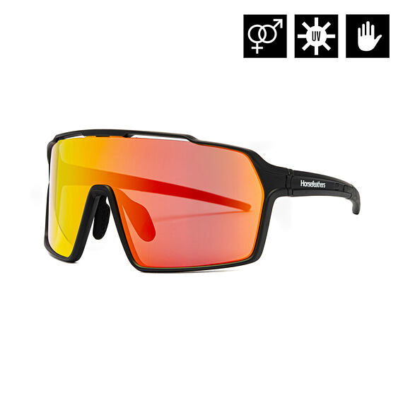 Cyklistické okuliare Horsefeathers Neutron - matt black/mirror red