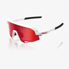 MTB brýle 100% SLENDALE - Soft tact White - HiPER Red Multilayer Mirror Lens