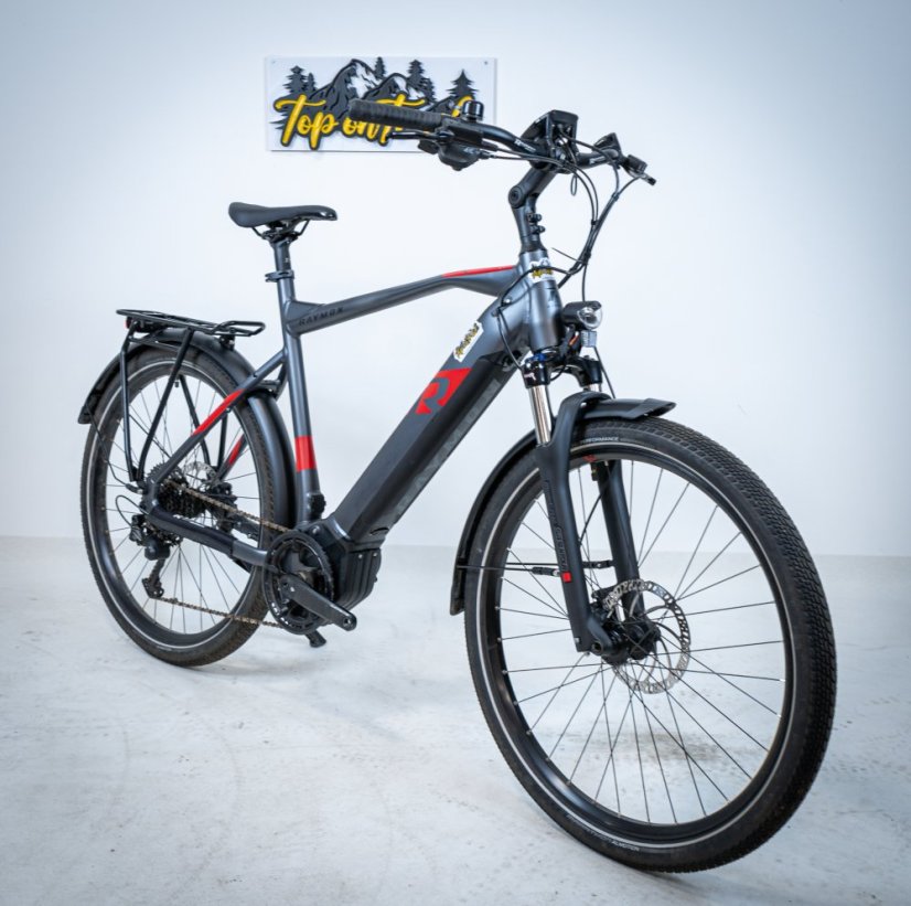Trekingové elektrokolo Raymon TourRay 6.0 pánské Anthracit Red