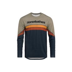 Pánský cyklistický dres Horsefeathers Quantum - dlouhý rukáv, indigo/taupe