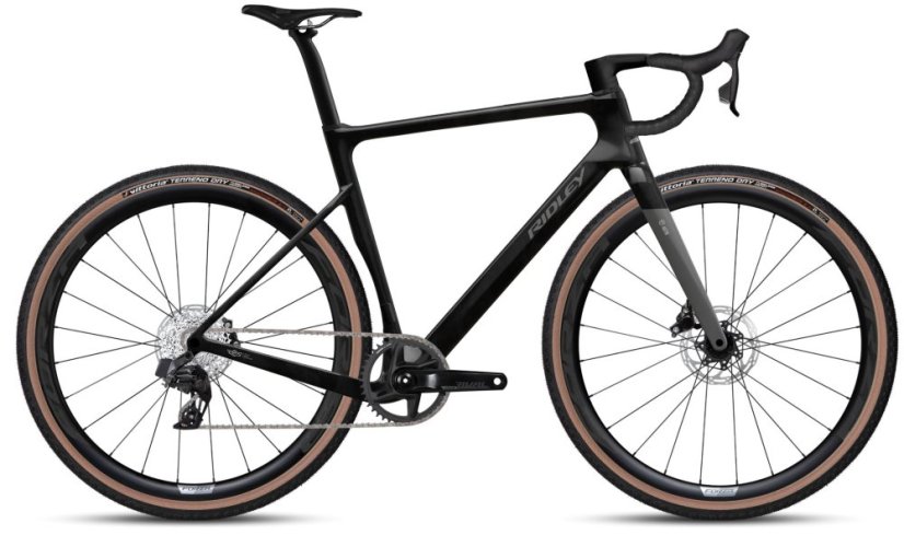 Gravel elektrobicykel RIDLEY E-ASTR Rival XPLR UD Carbon/Dove Grey - Veľkosť: L