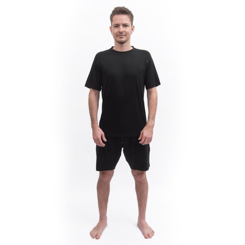 SENSOR MERINO ACTIVE NO LOGO pánské triko kr.rukáv raglan černá M - Barva: černá, Velikost: M