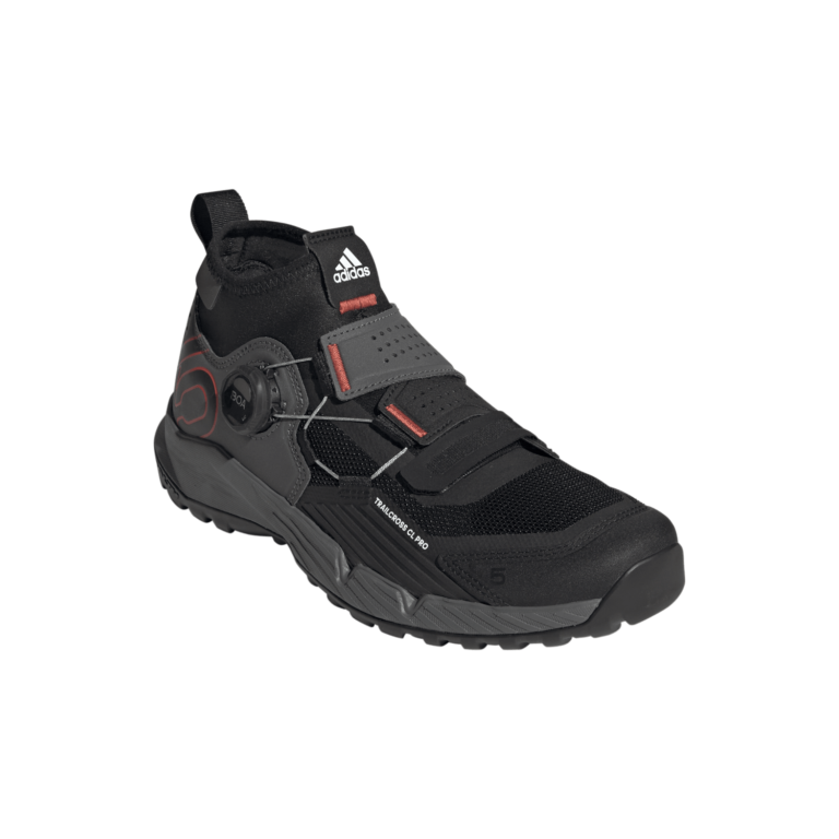 Cyklistické topánky Five Ten Trailcross Pro Clip-In SPD dámske Grey Five / Core Black / Red