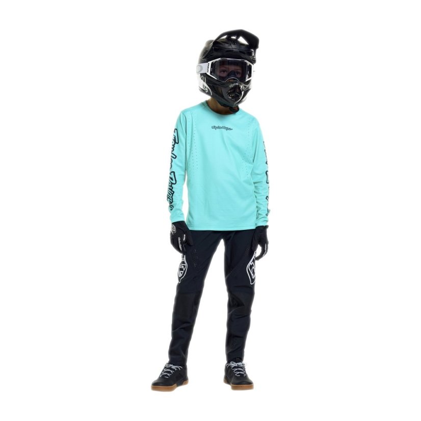 TLD DĚTSKÝ DRES S DLOUHÝM RUKÁVEM YOUTH SPRINT PRO MONO REAL TEAL (31593101) - Velikost: XS