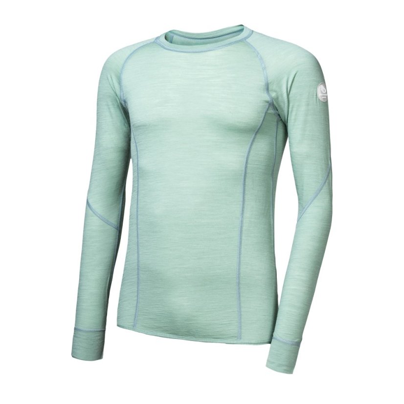 SENSOR MERINO AIR pánské triko dl.rukáv basil green S - Barva: zelená, Velikost: S