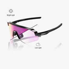 MTB brýle 100% SLENDALE - Gloss Black - Photochromic Purple Mirror