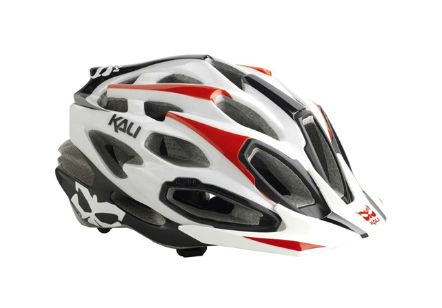 Cyklistická XC přilba Kali Protectives Maraka, bílá, černá, červená - Velikost: S/M