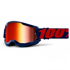 Sjezdové brýle 100% STRATA 2 Mirror Red - tmavě modré