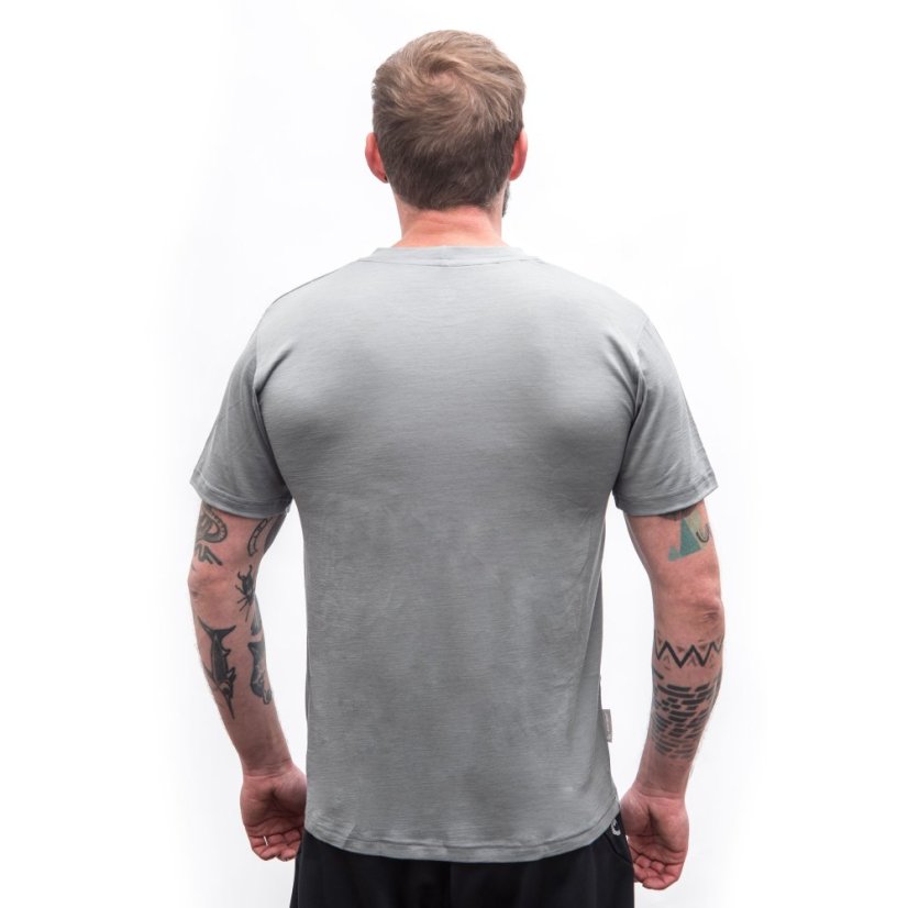SENSOR MERINO ACTIVE MOUNTAINS pánské triko kr.rukáv šedá XL - Barva: šedá, Velikost: XL