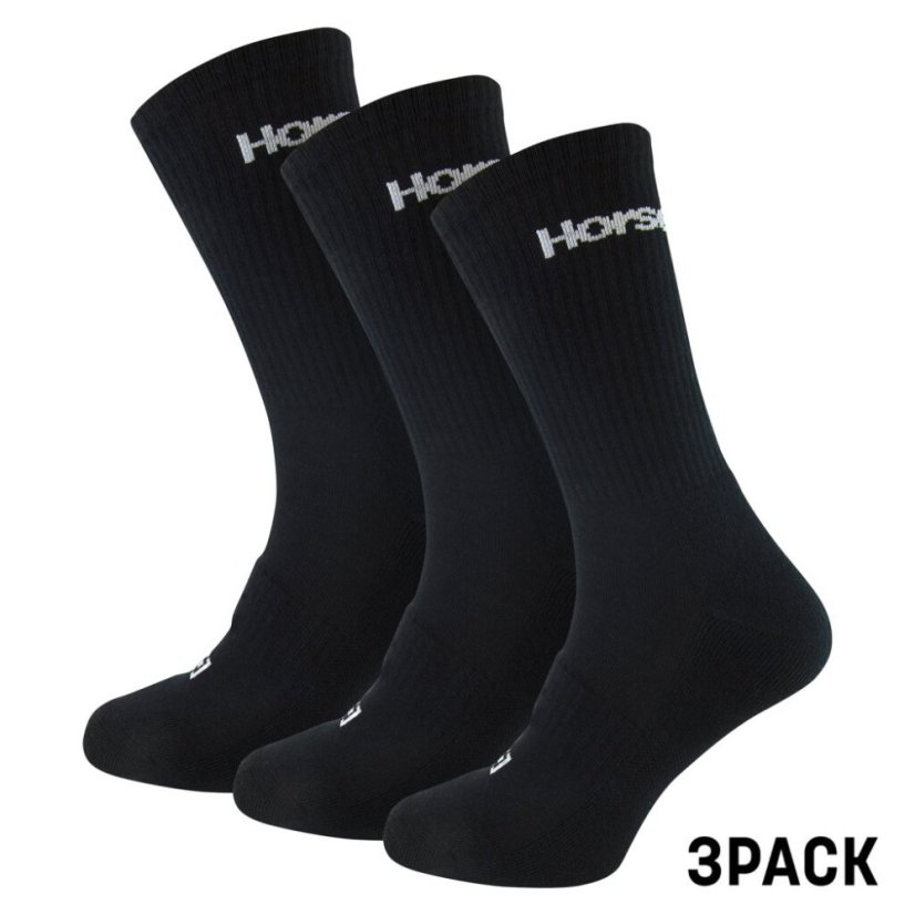 Cyklo ponožky Horsefeathers Delete Premium 3Pack - black