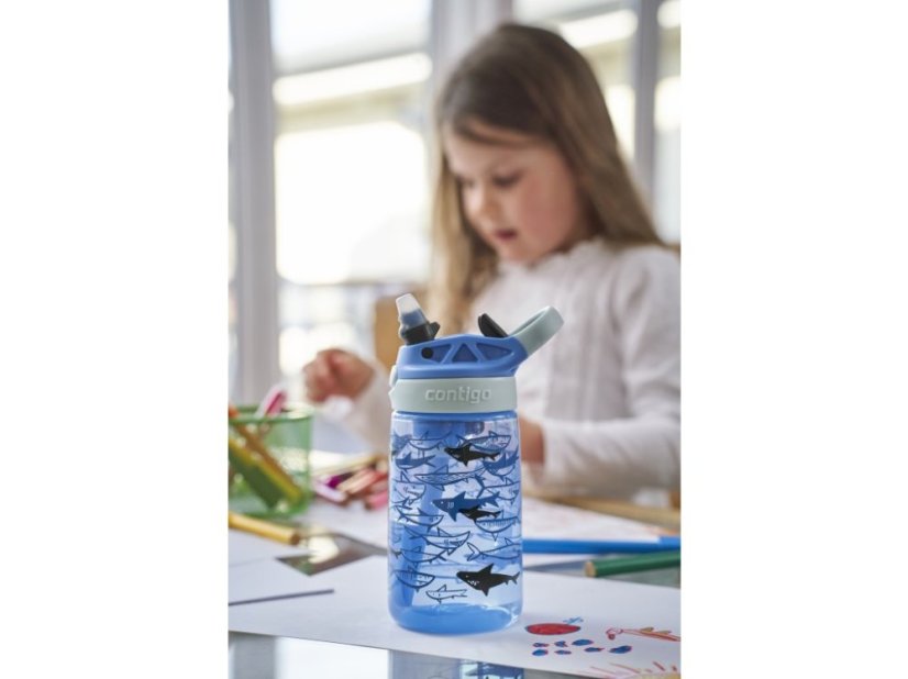 Contigo Dětská láhev Easy Clean 420 ml, Blue Sharks