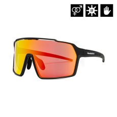 Cyklistické okuliare Horsefeathers Neutron - matt black/mirror red