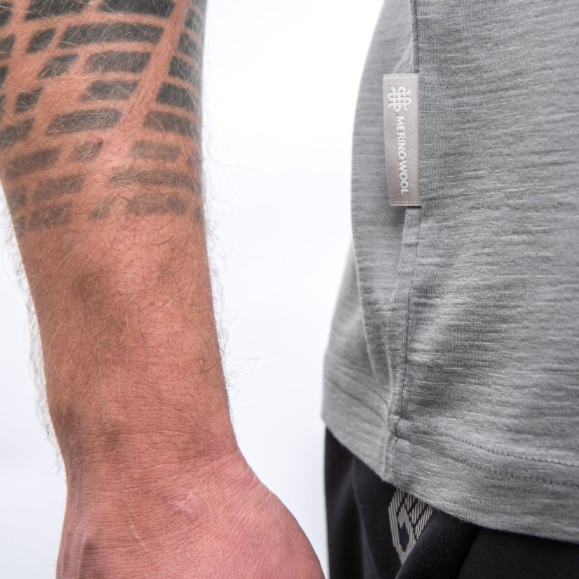 SENSOR MERINO ACTIVE MOUNTAINS pánské triko kr.rukáv šedá XL - Barva: šedá, Velikost: XL