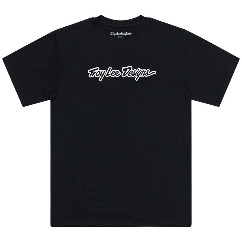 TLD TRIKO S KRÁTKÝM RUKÁVEM SIGNATURE BLACK (70191704) - Velikost: S