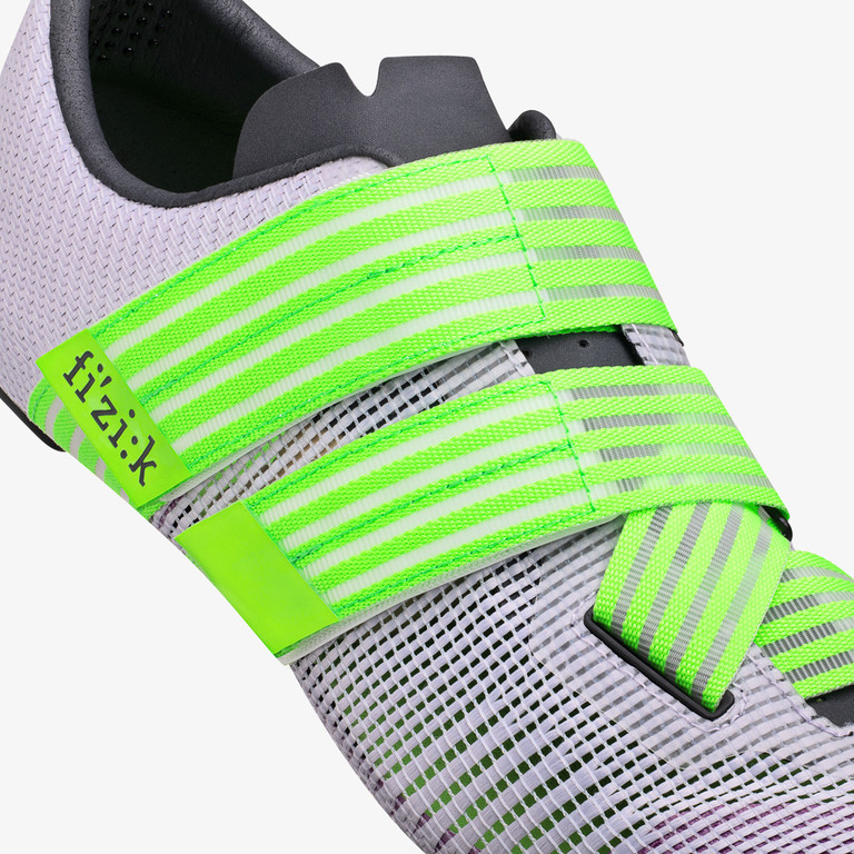FIZIK TRETRY VENTO POWERSTRAP AEROWEAVE LIGHT VIOLET - NEON GREEN (VER3PAR1C3F5D)