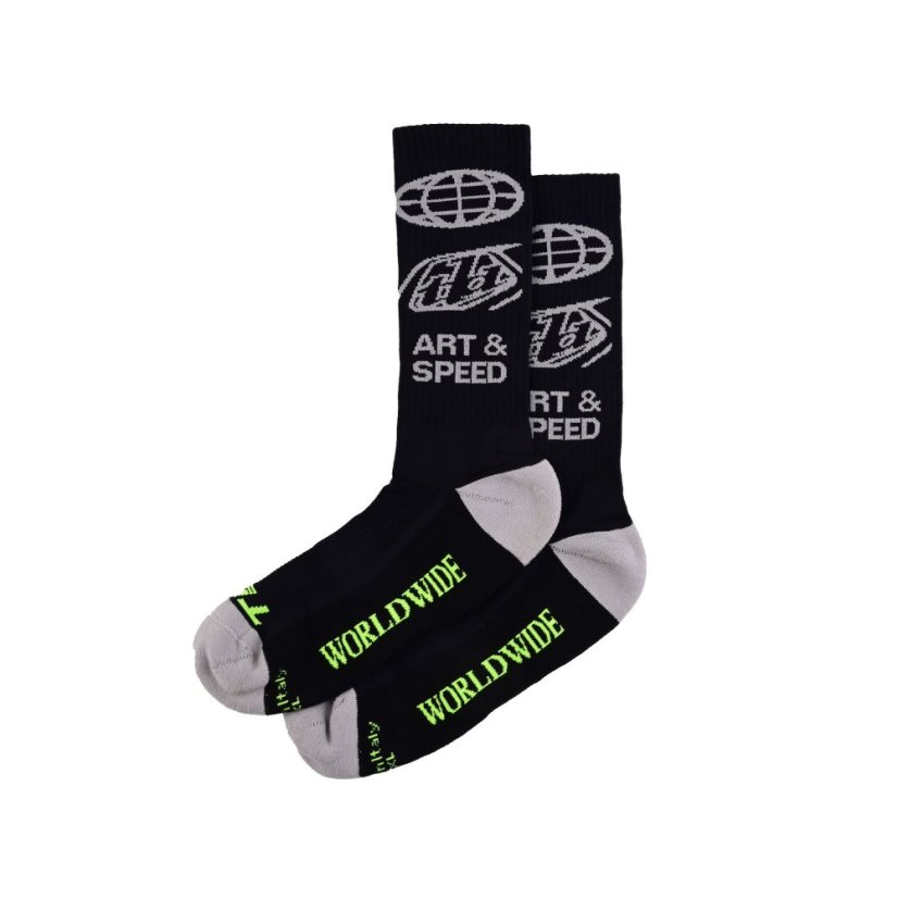 TLD PONOŽKY PERFORMANCE WORLDWIDE BLACK (85314800) - Velikost: S/M
