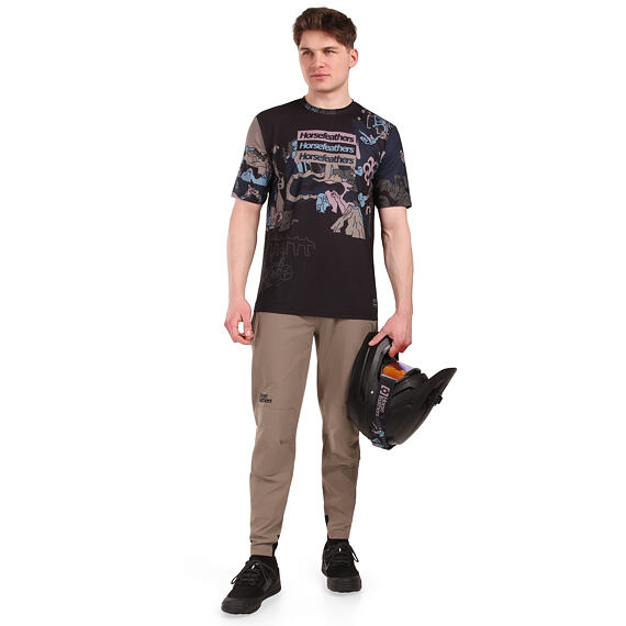 Pánsky cyklistický dres Horsefeathers Quantum  - krátky rukáv, doodle