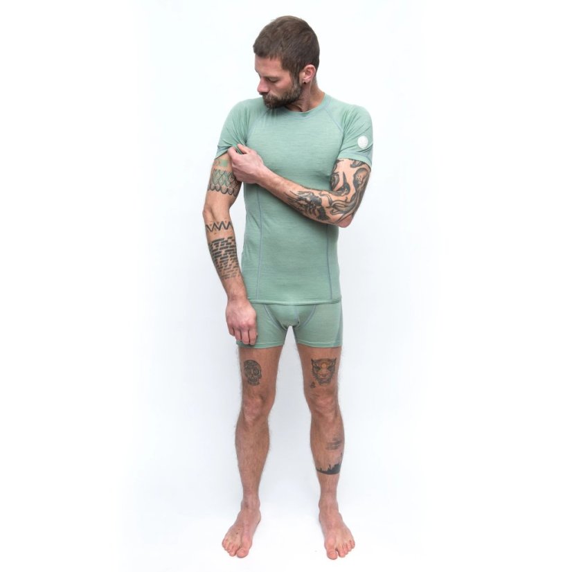 SENSOR MERINO AIR pánské triko kr.rukáv basil green XXL - Barva: zelená, Velikost: XXL