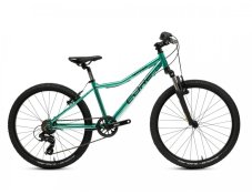 Detský bicykel s odpruženou vidlicou Core Al Nipper 24", jednoprevodník, 1x9sp, páčkové radenie - chromovaný zelený