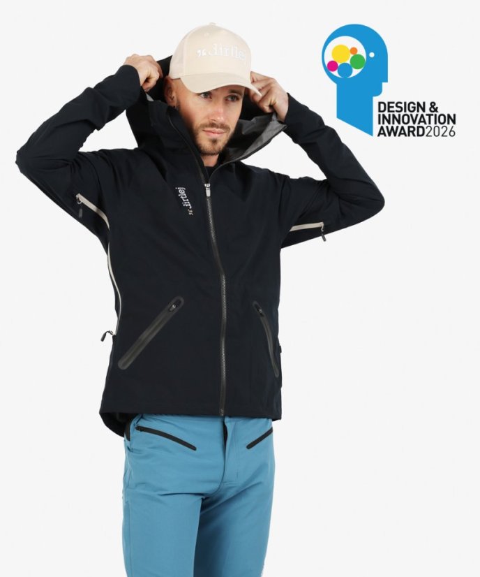 Voděodolná cyklistická bunda Dirtlej Weathershield Waterproof Black - Velikost: XL