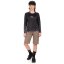 Cyklistický dámsky dres Horsefeathers Deco LS - black/cheetah