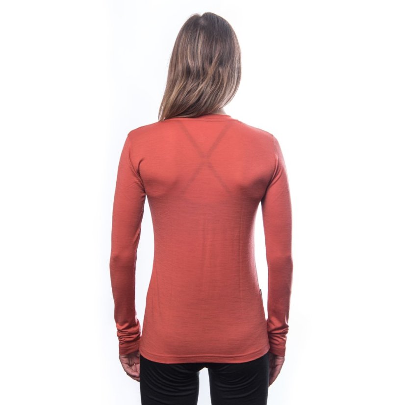 SENSOR MERINO ACTIVE TRIGLAV dámské triko dl.rukáv terracotta S - Barva: oranžová, Velikost: S