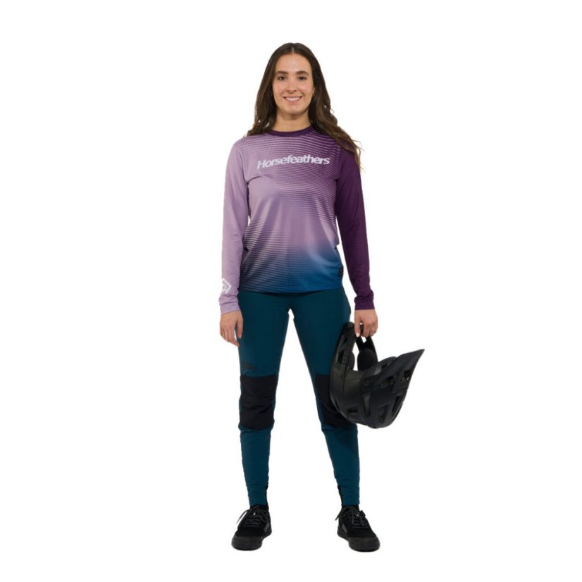 Dámský bike dres Horsefeathers Quantum LS - iris fade out