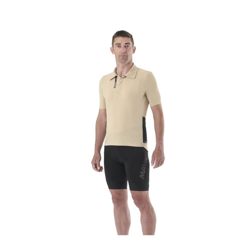 MAVIC PÁNSKÝ DRES S KRÁTKÝM RUKÁVEM ALLROAD POLO WHITE PEPPER (T000566) - Veľkosť: S