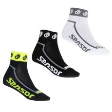 SENSOR PONOŽKY 3-PACK RACE LITE SMALL HANDS černá, bílá, ref.žlutá 3/5