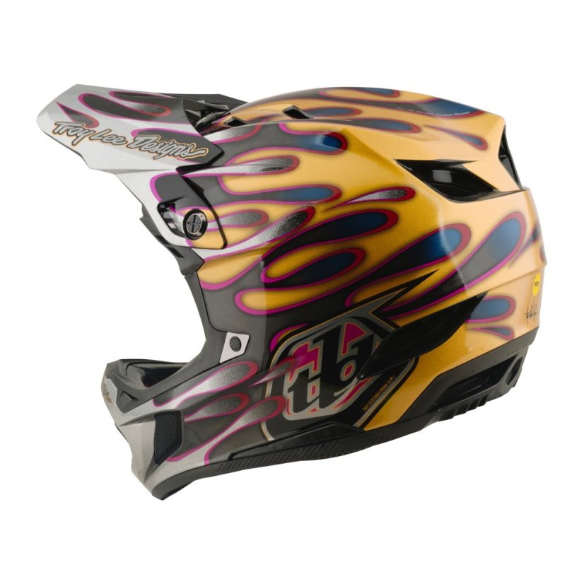 TLD HELMA D4 CARBON MIPS OVERSPRAY GOLD / BLACK (13903000) - Velikost: XS
