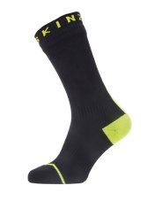 Ponožky SealSkinz All Weather Mid Hydrostop Black Neon Yellow