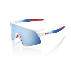 Okuliare 100% S3 - Total Energies Team Matte White / Metallic Blue - HiPER Blue Multilayer Mirror Lens