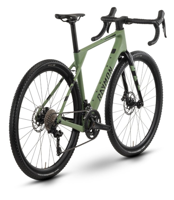 Gravel kolo Raymon Soreno karbon olivově zelená
