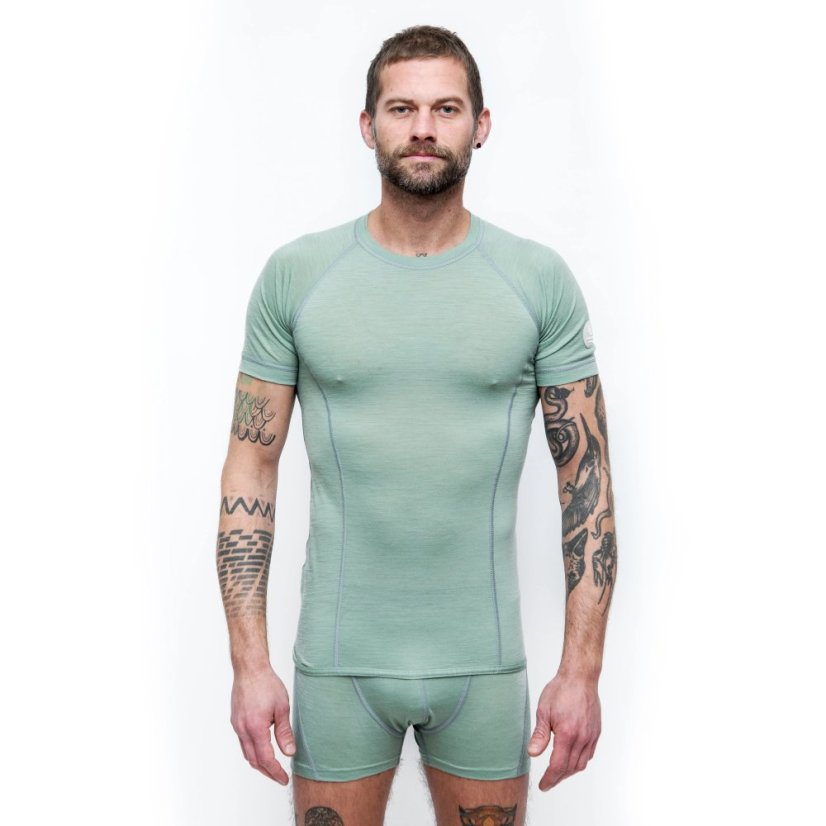 SENSOR MERINO AIR pánské triko kr.rukáv basil green XXL - Barva: zelená, Velikost: XXL
