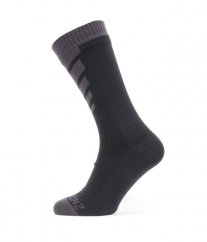 Ponožky SealSkinz Warm Weather Mid Black Grey