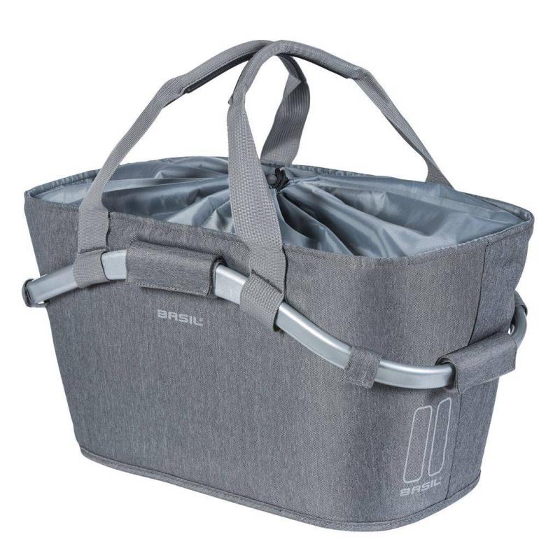 Košík na bicykel zadný Basil 2DAY CARRY ALL s MIK systémom - sivý