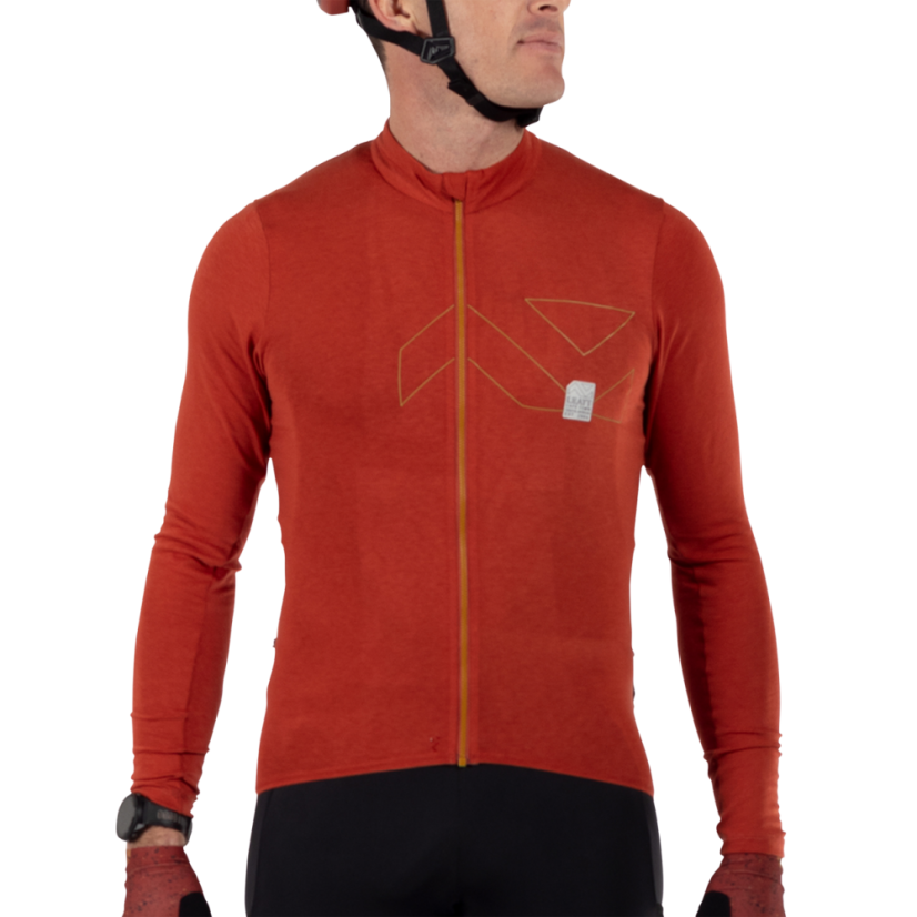 LEATT cyklitický dres MTB Endurance 4.0 dlhý rukáv , Lava - Varianta: S/US38/EU48
