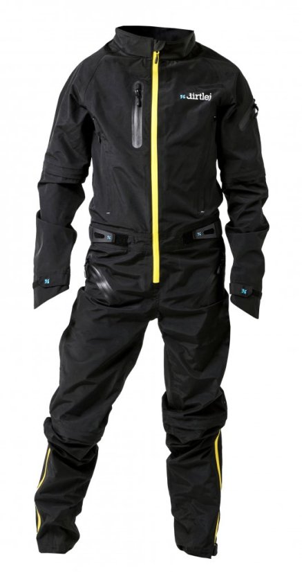 Voděodolná cyklistická kombinéza Dirtlej Dirtsuit SFD Edition Black Lime