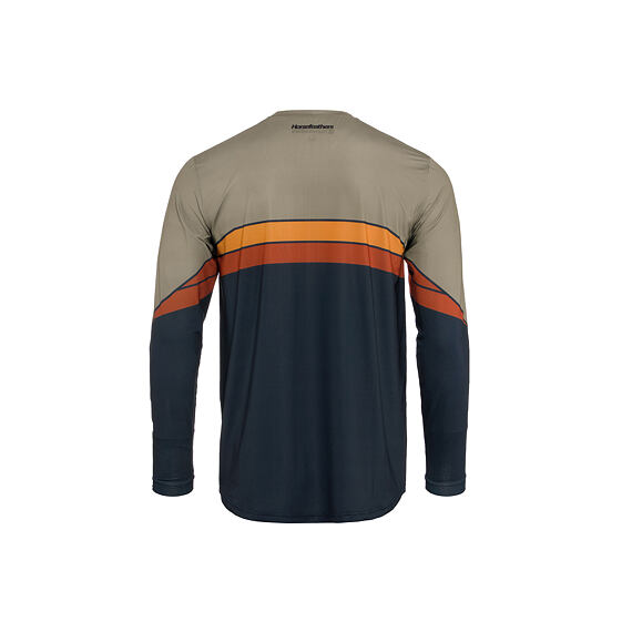 Pánský cyklistický dres Horsefeathers Quantum - dlouhý rukáv, indigo/taupe