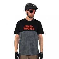 Cyklodres Horsefeathers Fury, krátký rukáv - černá, oranžová