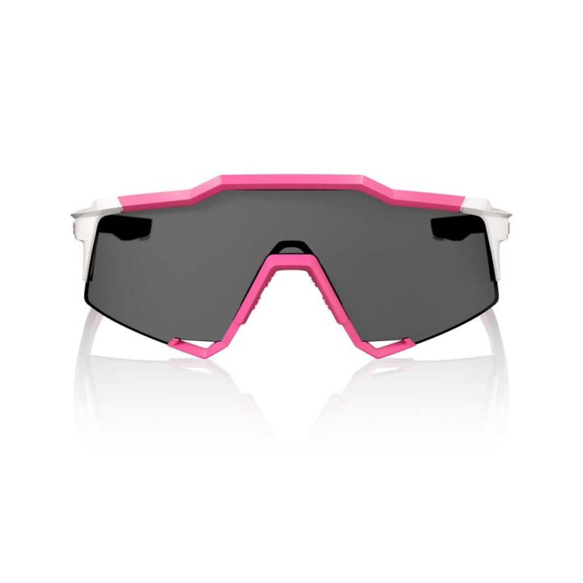 Brýle 100% SPEEDCRAFT - Puddy Pink White / Smoke Mirror Lens