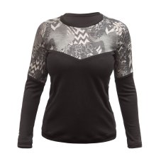 FT WOMEN'S ESCAPE MERINO LONG SLEEVE TEE BLACK/ZEBRA S