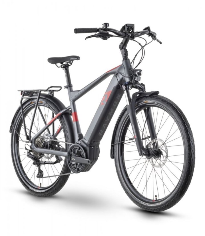 Trekingový elektrobicykel Raymon TourRay 6.0 Anthracit Red